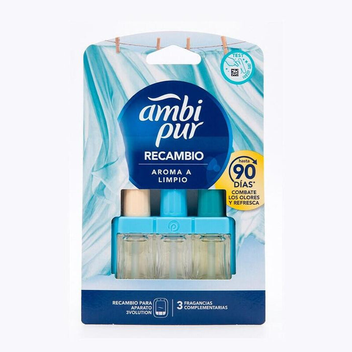 Recambio Ambientador Eléctrico 3volution Aroma A Limpio 3 Fragancias