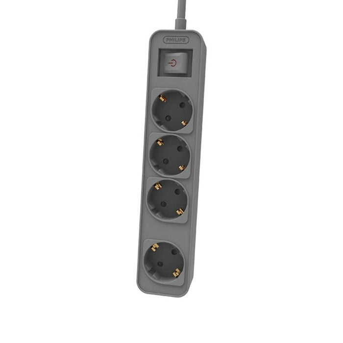 Regleta Con Interruptor Philips Chp2144g 62 4 Tomas De Corriente Cable 1.5m Gris