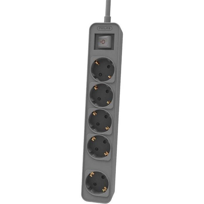 Regleta Con Interruptor Philips Chp2154g 12 5 Tomas De Corriente Cable 1.5m Gris