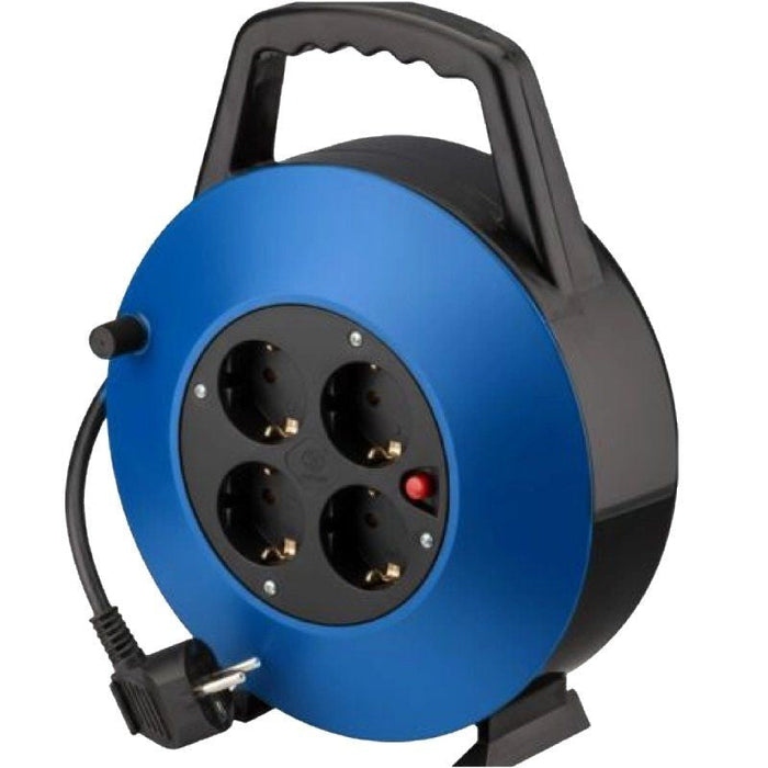 Regleta Enrollable Phasak Bn 3411 4 Tomas De Corriente Cable 10m Azul