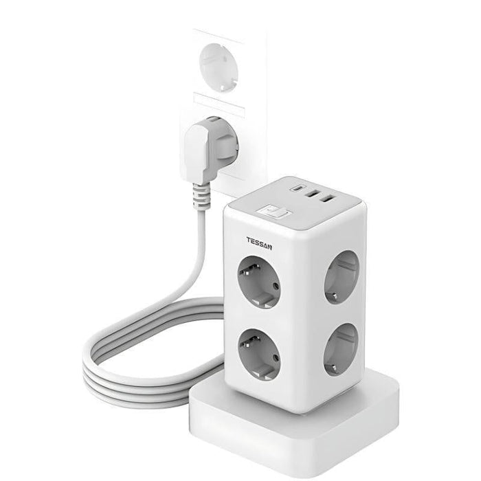 Tessan Ts-306ts-C 6 Tomas Ca + 2 Usb-A + 1 Usb-C - Regleta De Enchufes