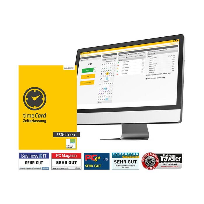 Reiner Sct Timecard 10 1jahr 500ma Jahreslizenz Para 500 Mitarbeiter