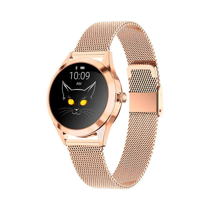 Reloj Inteligente Innjoo Voom Gold Pantalla Color 2.6cm Cuantificador Salud 15 Días Batería Compat. Android/Ios