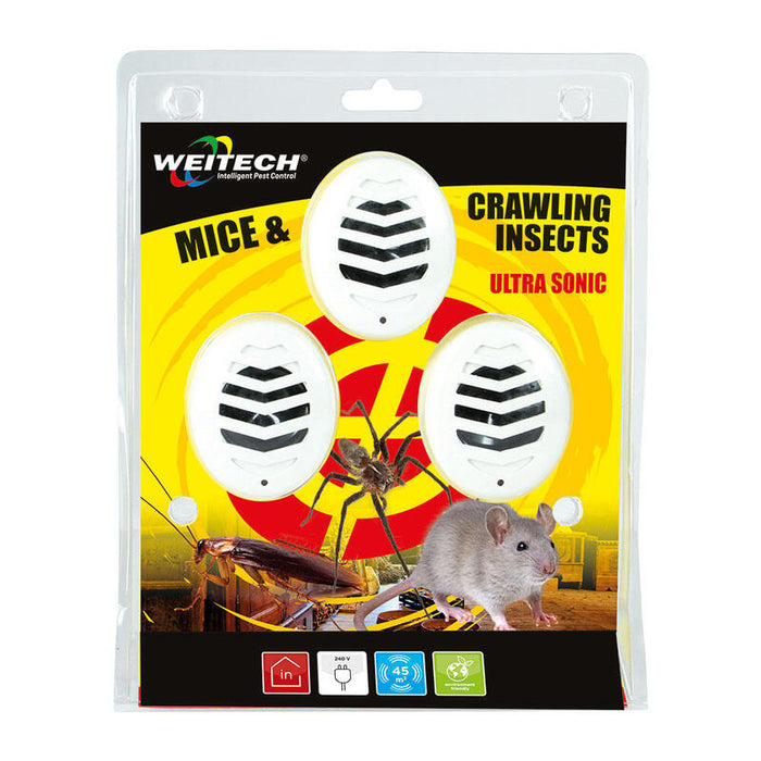 Repelente De Plagas Ultrasónico Para Uso Interior, 3 Uds