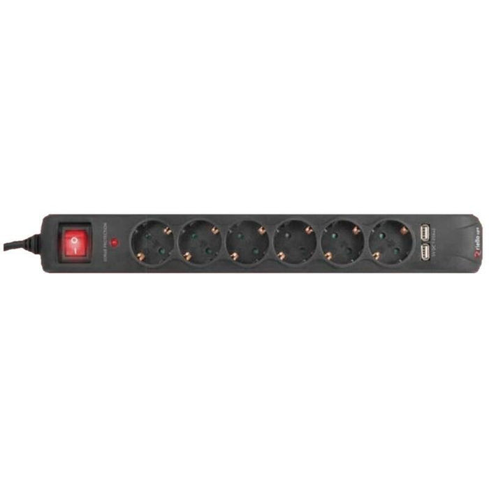 Riello Regleta Thunder 6002 Usb 6 Tomas Schuko Maxima Potencia 250v/16a Maximo Voltaje 6000v Boton O