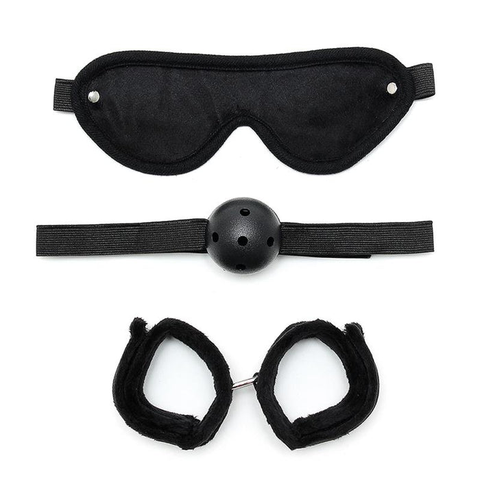 Rimba Bondage Play Set De Bondage 3 Piezas Color Negro