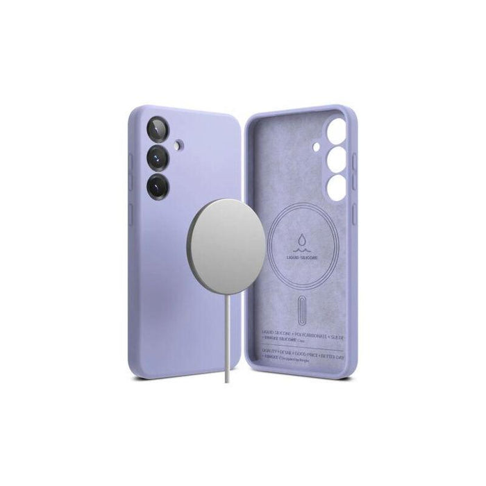 Ringke Galaxy S25 Case Silicone Magnetic Lavender