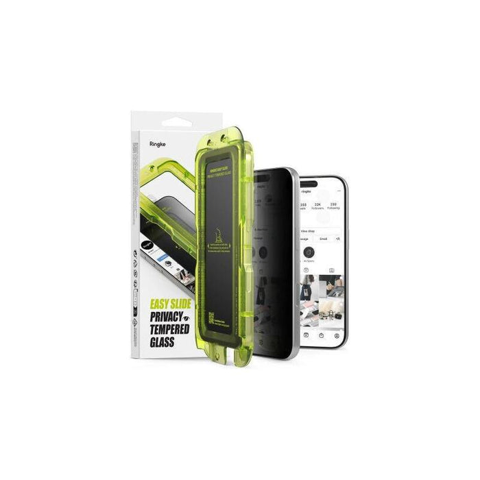 Ringke Iphone 17 Pro Max Screen Protector Premium Easy Slide Privacy Tempered Glass 9h With Installation Jig (2pcs) Transparent