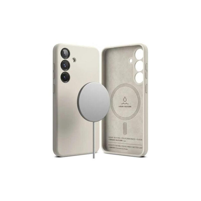 Ringke Silicone Magnetic Do Galaxy S25 Bezowy