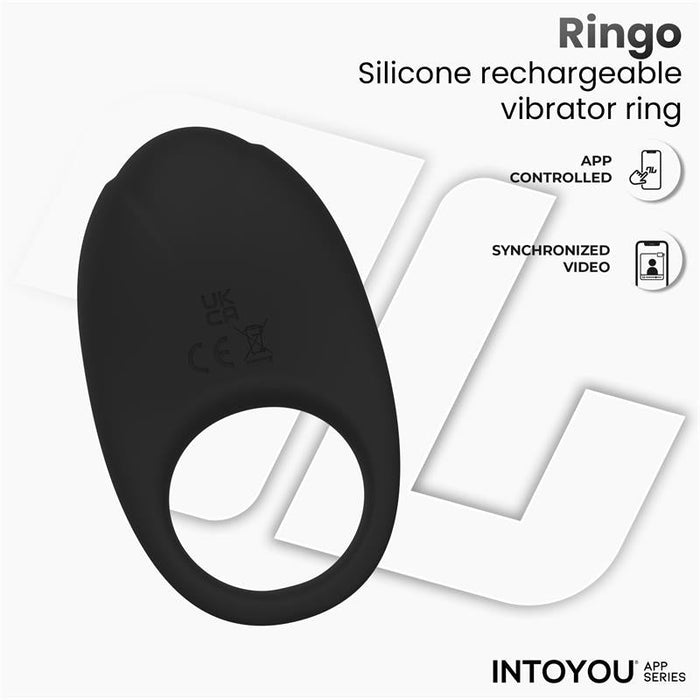Ringo Anillo Vibrador Con App Unibody Negro