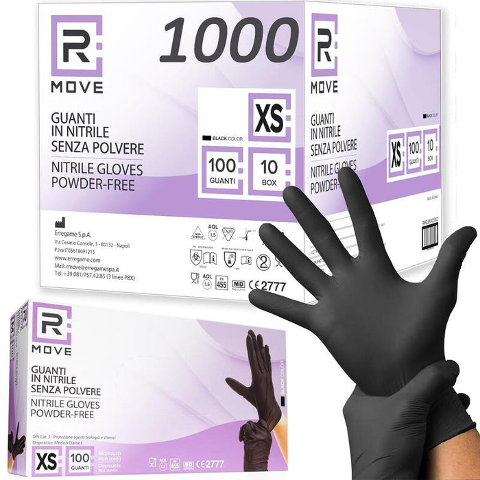 Rmove 1conf. Da 100pz Tg.Xs - Guanti Nitrile Blu Uso Medico Senza Polvere