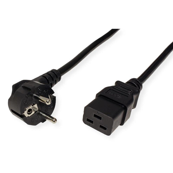 Roline Netzcable Schutzkontakt- Iec320-C19 16a, Schwarz, 0,8 M