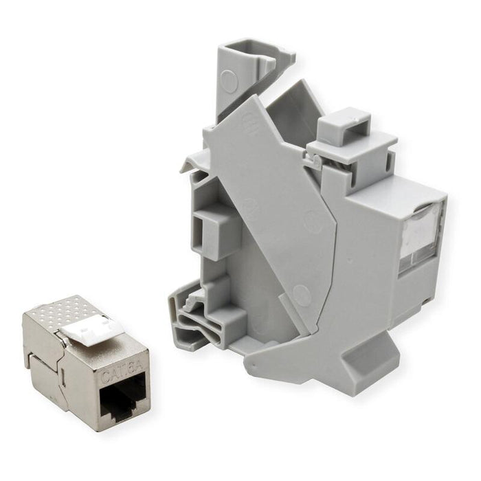 Roline Tragschienenadapter Fr Keystone Module, Inkl. Cat.6a Keystone, Geschirmt, 45