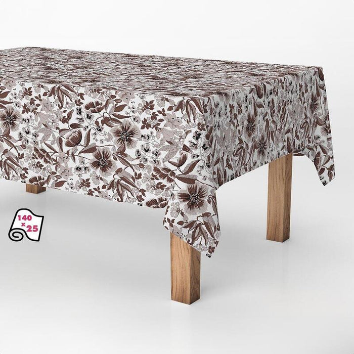 Rollo De Hule Antimanchas Flores Modern 1,40 X 25 M