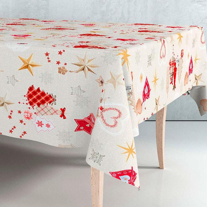 Rollo De Hule Con Motivos Navideños Beige, 140 Cm X 25 M