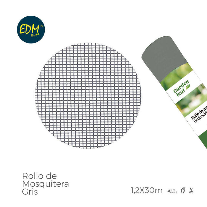 Rollo De Mosquitera, Gris, 1,20 X 30 M