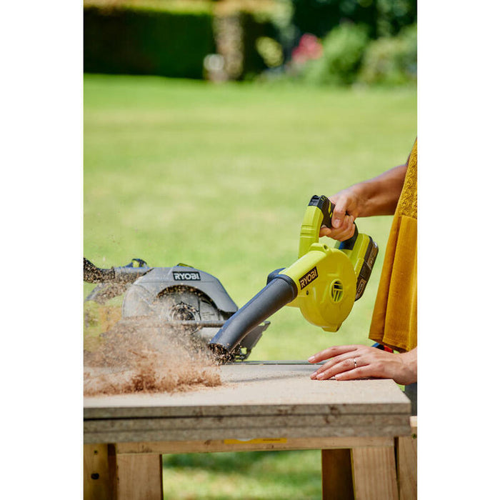Soplador De Batería Ryobi One+ R18tb-0, 18 Voltios Verde/Negro, Sin Batería Ni Cargador 5133002915