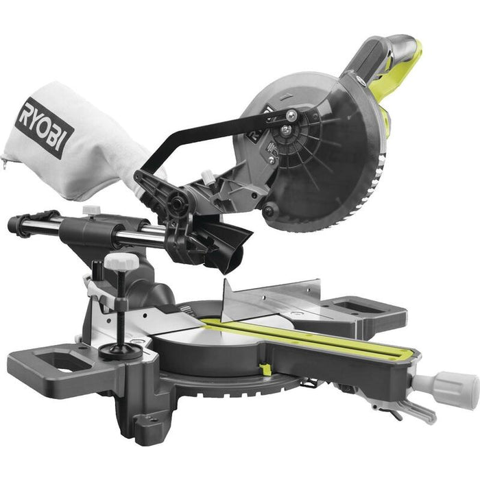 Tronzadora E Ingletadora Inalámbrica Ryobi One+ Rms18190-0, 18 Voltios Verde/Negro, Sin Batería Ni Cargador 5133005502