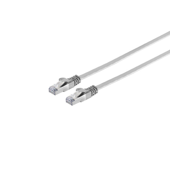 S-Conn Cable De Red Flachkabel, Flat U/Ftp Cat 7 Rohkabel, Slim, 3,0m, Gris