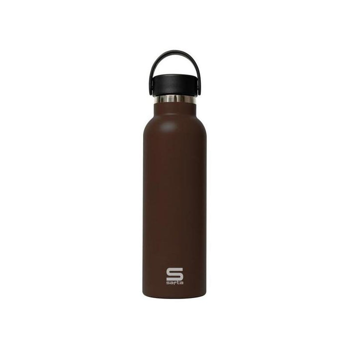 Safta Botella Termo De 600ml - Acero Inoxidable - Asa Superior - Marron
