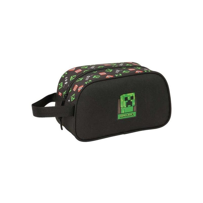 Safta Minecraft Neceser De 5l - Cremallera - Asa Lateral - Adapatable A Carro - 260x120x150mm - Negro