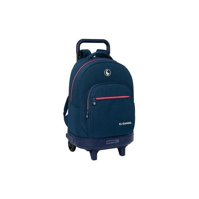 Mochila  Safta Grande C/Ruedas Compact Extraible El Ganso "Classic"