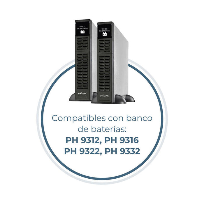 Sai Online Phasak Rack 19' 2000 Va Online Lcd 2000va-1800w 4 Salidas Formato Rack
