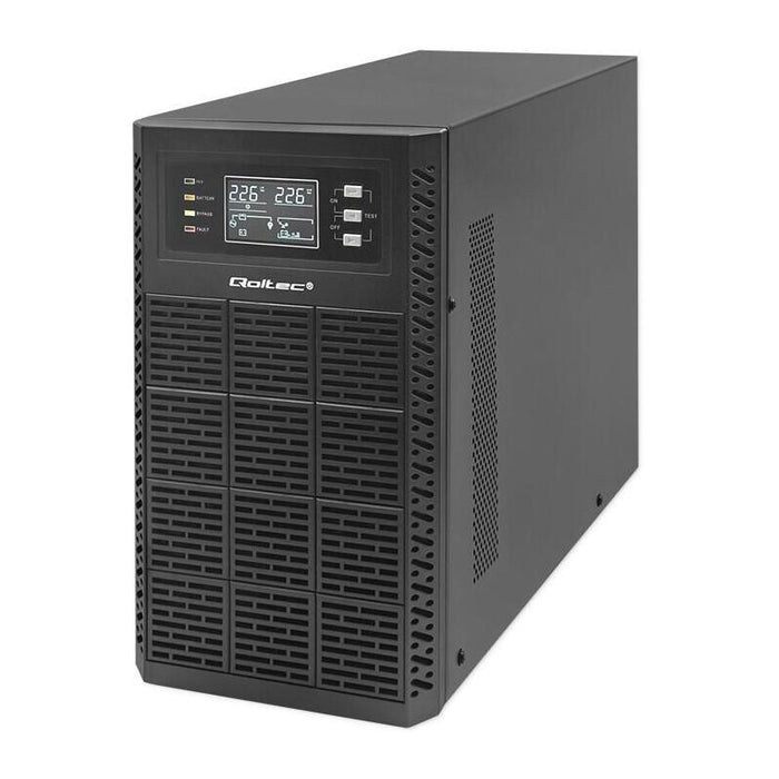 Qoltec 52282 Uninterruptible Power Supply Ups 3kva 3000w Power Factor 1.0 Lcd Epo Usb Online