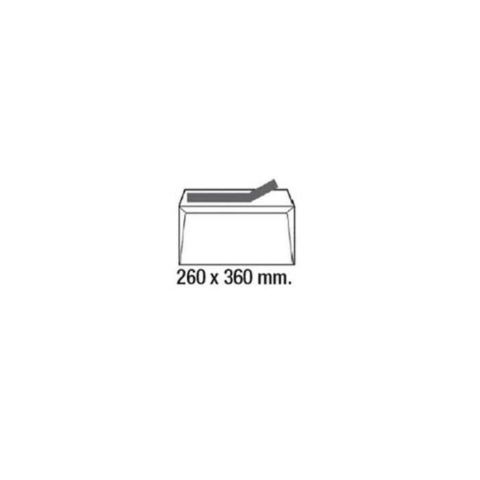 Sam Sobre A-40495 Autoadhesivo Con Tira De Silicona 260x360 100 Gramos Offset Blanco 250 Sobre