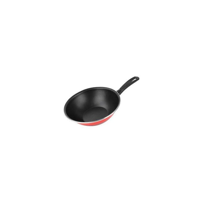 Sarten Wok Magefesa K2 Rojo 20 Acero Antiadherente Todo Tipo Cocinas Apta Lavavajillas