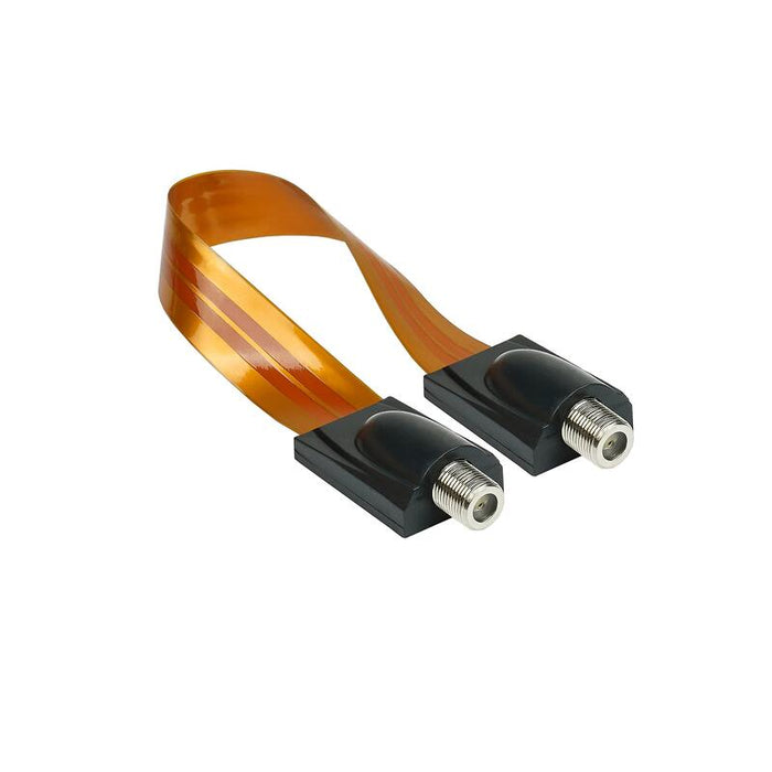 Sat Fensterdurchführung High-Quality, Gesamtlänge Inkl. Stecker 26,5cm, Flexible Länge 17,5cm, Transparent,