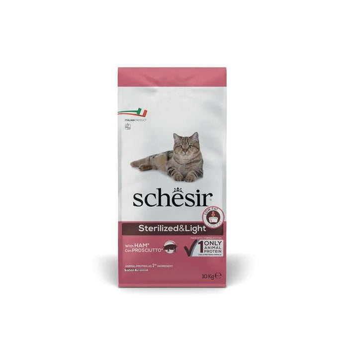 Schesir Adult Sterilized & Light With Ham - Dry Cat Food - 10kg