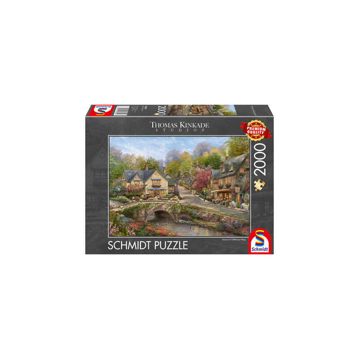 Schmidt Spiele Thomas Kinkade Studios: Verano En Cobblestone Village, Rompecabezas De 2000 Piezas 58629