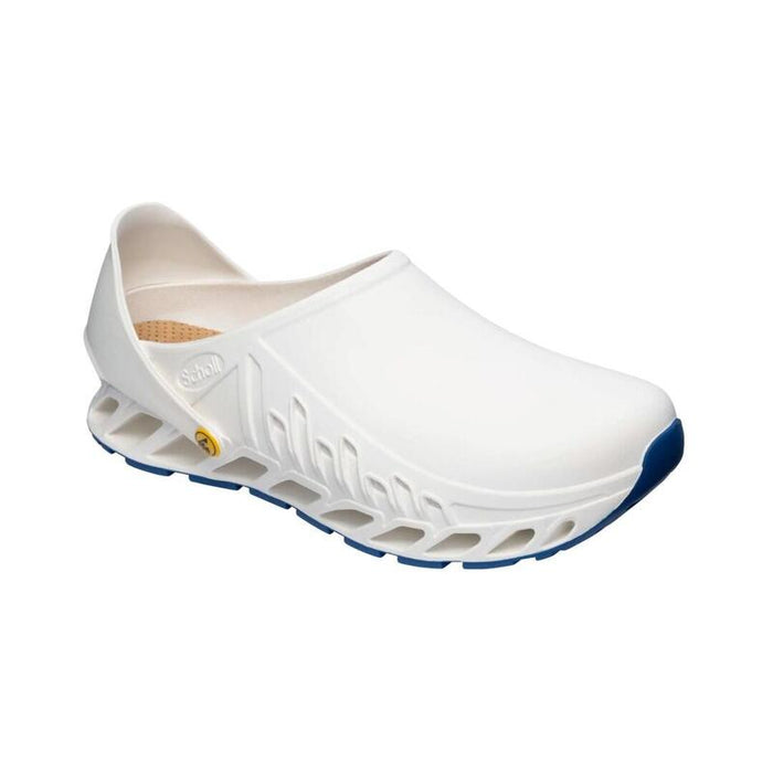 Scholl Evoflex  - Zuecos Blancos Unisex, Talla 46