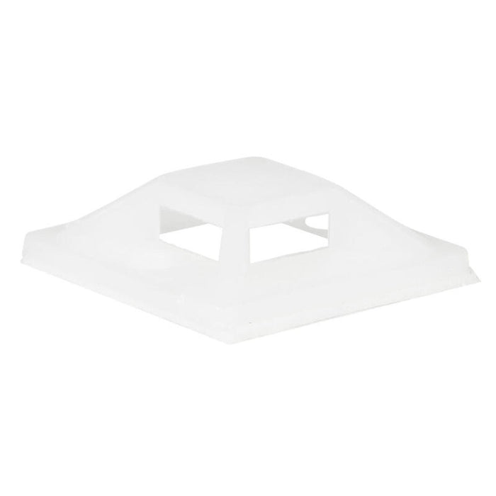 Self Adhesive Cable Clips  25mm X 25mm White 50pcs In A