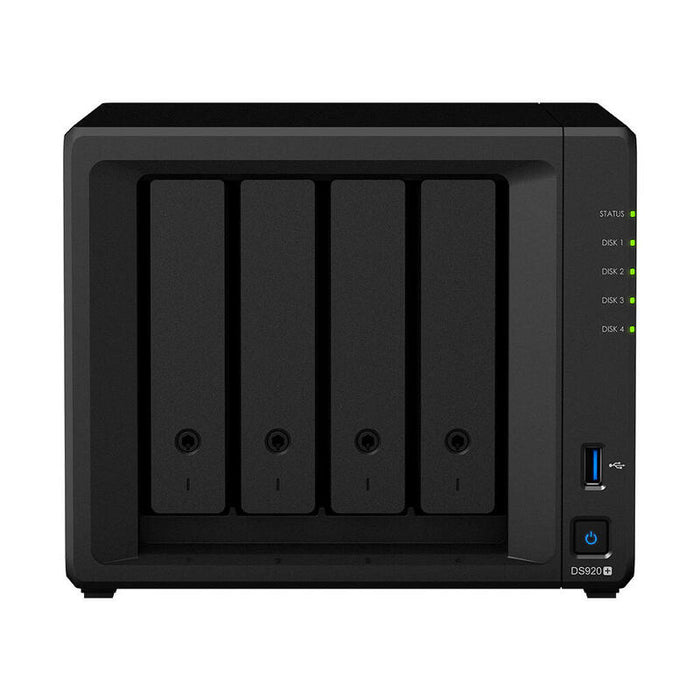 Servidor Nas Synology Disk Station Ds920+ 4gb 4 Bahias  Raid  Ethernet Gigabit