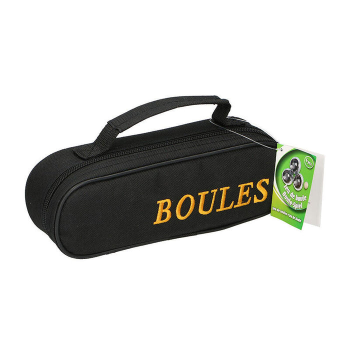 Set 3 Bolas De Petanca Metalicas Con Funda De Transporte