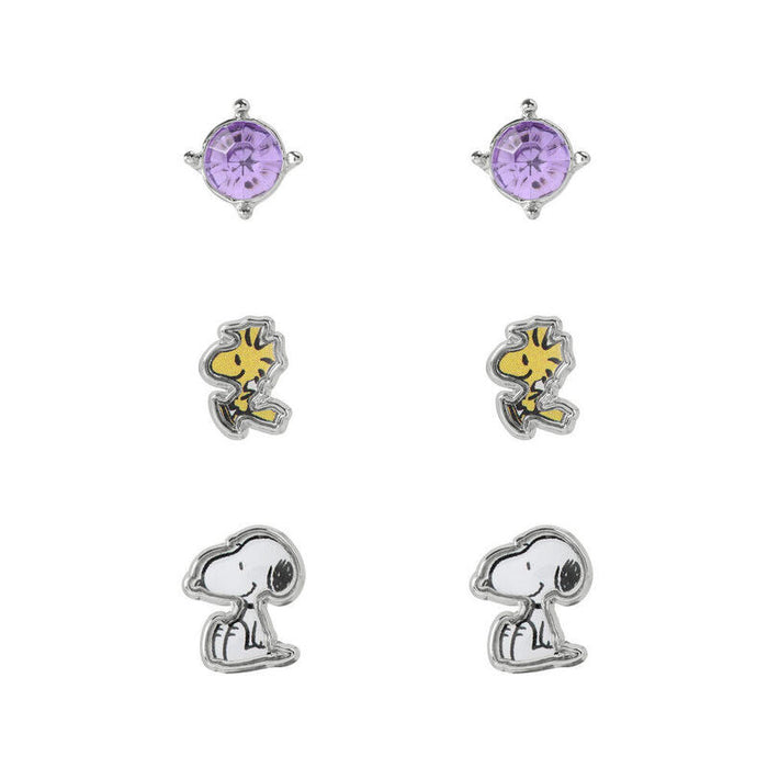 Set 3 Pares De Pendientes Snoopy