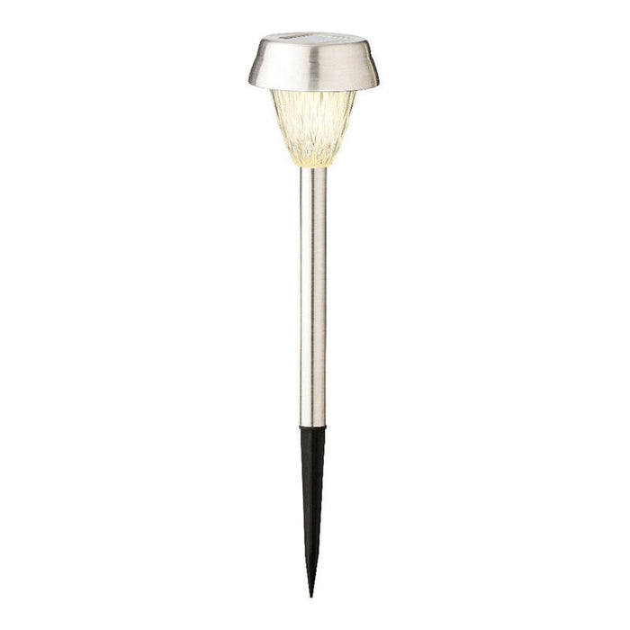 Set 4 Balizas Inox Luz Calida 24x8cm Lumineo