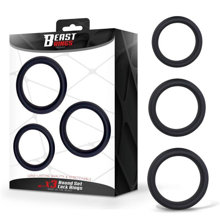 Set De 3 Anillos Para El Pene Silicona S, M Y L
