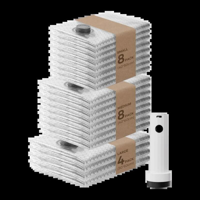 Set De Bolsas De Vacío Flextail Nano Bag Blanco Doble Cierre Hermético