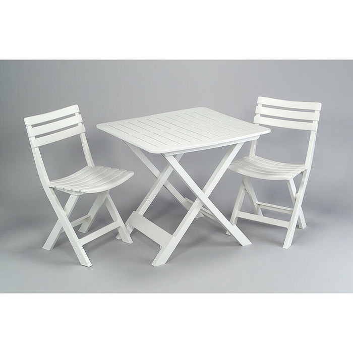 Set De Camping Color: Blanco 44x41x78cm/80x72x70cm Modelo: Camping Set Progarden
