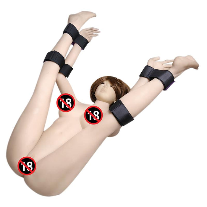 Set De Restricciones Con Esposas Para Muñeca Y Tobillo Ajustables