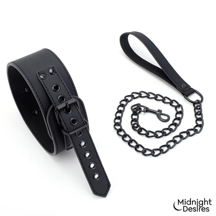 Set De Restricciones Con Esposas Y Collar Con Correa