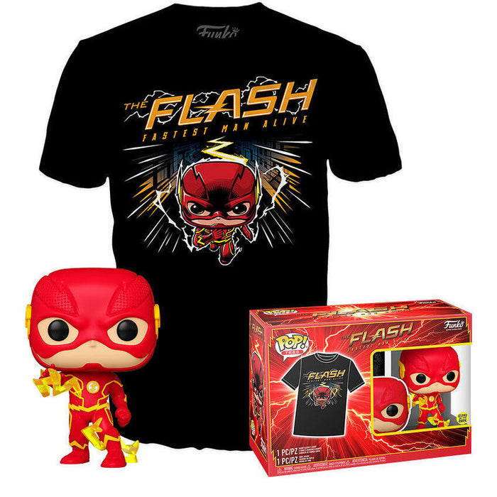 Set Figura Pop & Tee Dc Comics The Flash Talla L