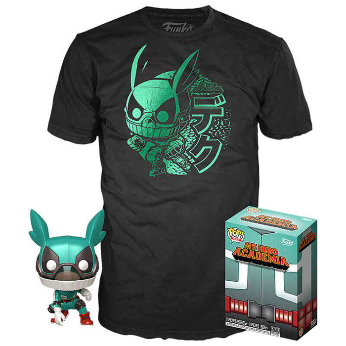 Set Figura Pop & Tee My Hero Academia Deku With Helmet