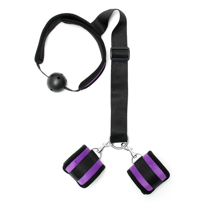 Set Mordaza Y Esposas Purpura