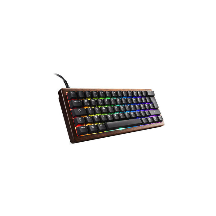Sharkoon Skiller Sgk50 S4 Gen2 Wood Pbt, Teclado Gaming Madera/Negro, Distribución It, Gateron G Pro 3.0 Amarillo 4044951042814