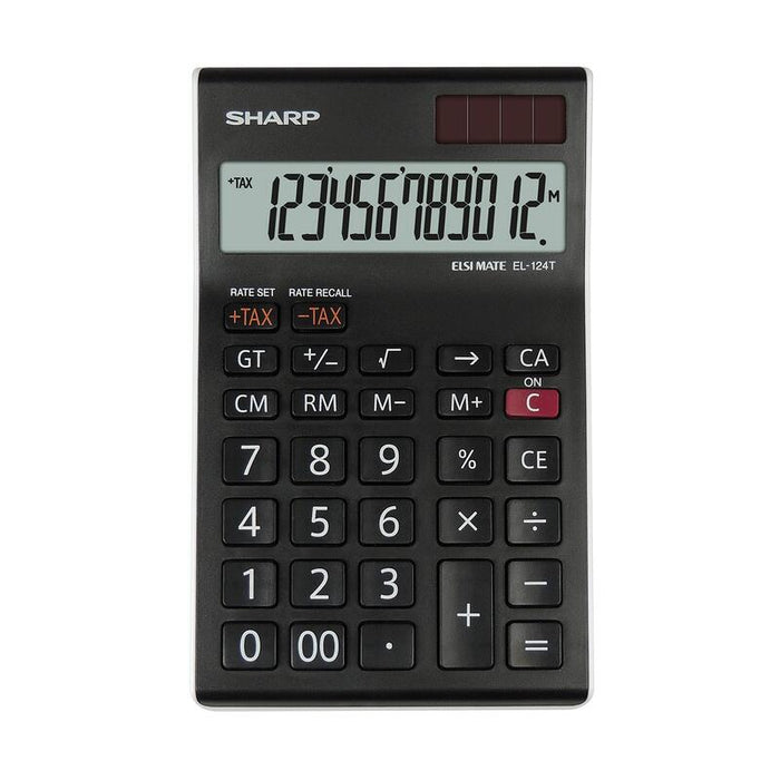 Sharp Tischrechner Anzeigend El-124 Twh Solar Battery