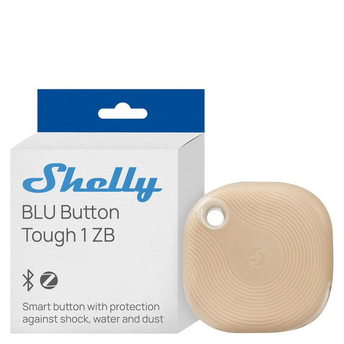Shelly · Plug & Play · Blu Zb Button Tough Mocha · Interruptor & Dimmer · Bluetooth · Zigbee · Batería · Mocha